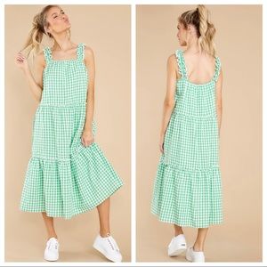 NWT Midi Ginham Dress